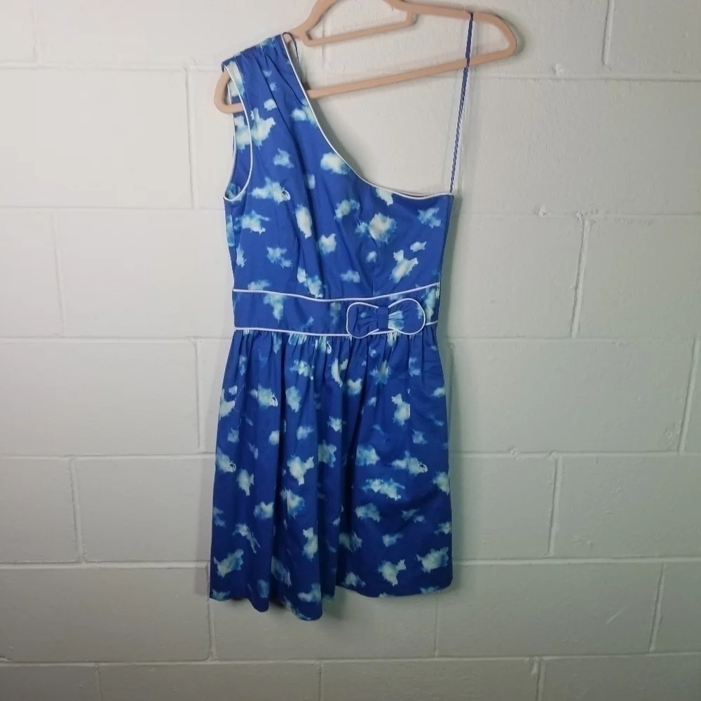 Heroines blue cloud one shoulder dress - Picture 3 of 11